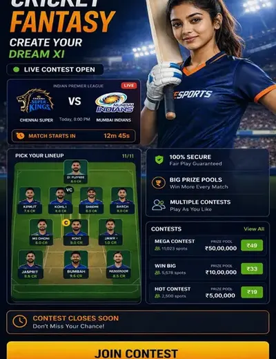LUCKY7 (lucky7 apk) fantasy cricket & matchday visual 3